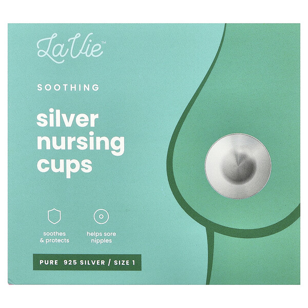 LaVie Soothing Silver Nursing Cups, Size 1, 3 Piece Set