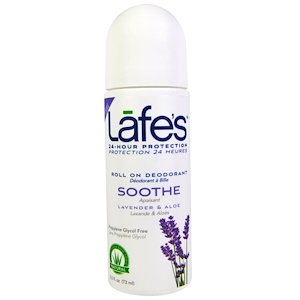 Lafe's Natural Body Care, Soothe, шариковый дезодорант, лаванда и алоэ, 73 мл
