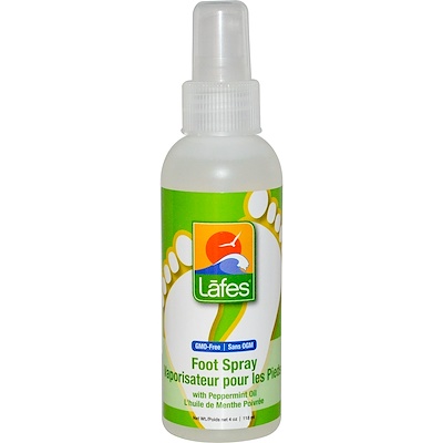 Lafe's Natural Bodycare 足噴,含有薄荷油,4 oz. (118 ml)