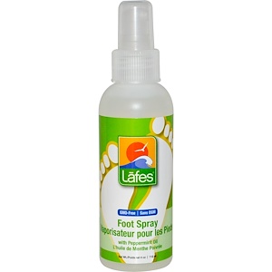 Отзывы о Лэйфс Нэчурал боди Кэр, Foot Spray with Peppermint Oil, 4 oz. (118 ml)