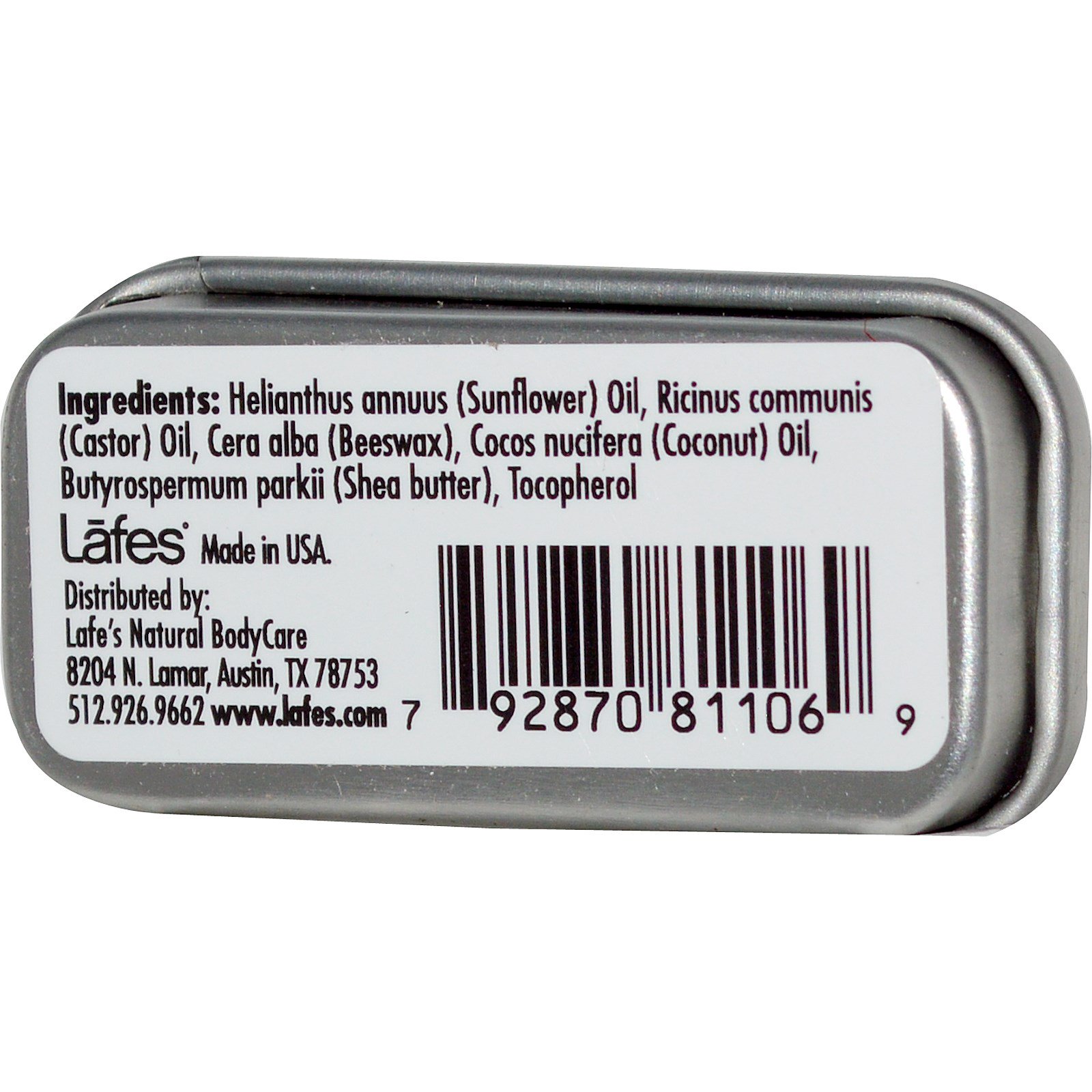 Lafe's Natural Body Care, Lip Balm, Unscented, 0.3 oz