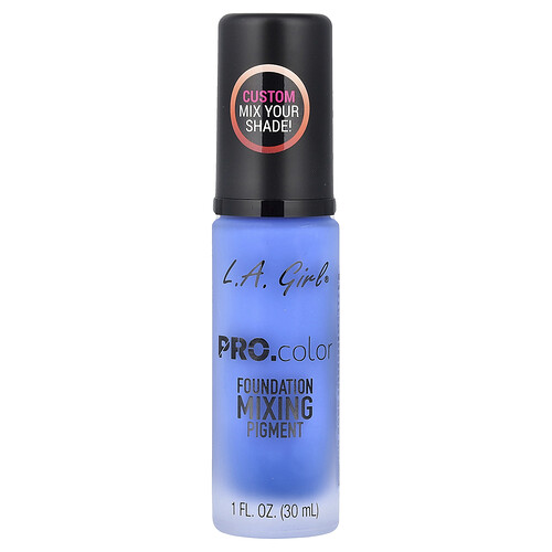 L.A. Girl, PRO.color, Foundation Mixing Pigment, GLM714 Blue, 1 fl oz (30 ml)