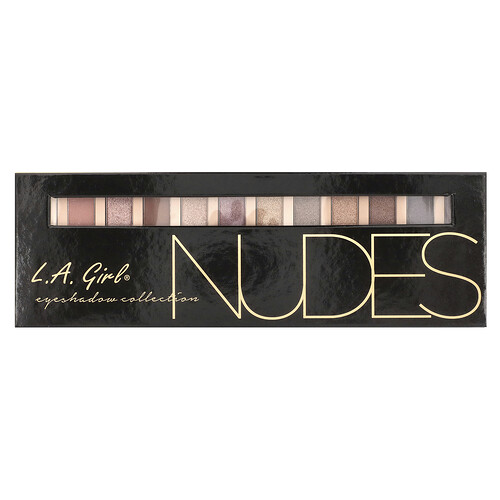 L.a. Girl Beauty Brick, 12 Color Eye Palette, GES331 Nudes, 0.42 oz (12 g)
