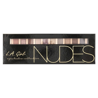 L.A. Girl, Beauty Brick, Augenpalette mit 12 Farben, GES331 Nudes, 12 g (0,42 oz.)