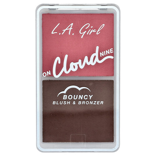 L.a. Girl On Cloud Nine, Bouncy Blush & Bronzer, GBL498 Dreamy Pink, 0.21 oz (6 g)