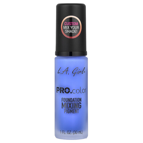 L.A. Girl, PRO.color, Foundation Mixing Pigment, GLM714 Blue, 1 fl oz (30 ml)