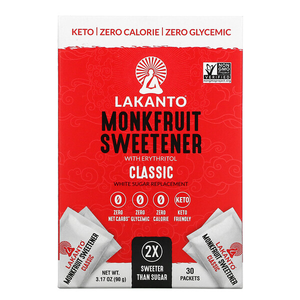 Lakanto‏, Monkfruit Sweentener, Classic, 3.17 oz (90 g)