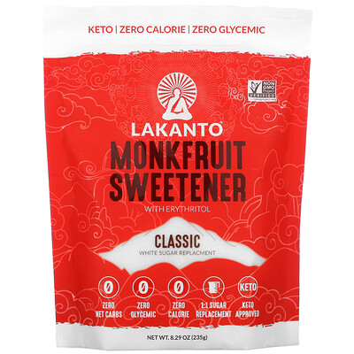 Lakanto подсластитель из архата с эритритолом, классический, 235г (8,29унции)