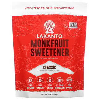 Lakanto, Monkfruit Sweetener with Erythritol, Mönchsfrucht-Süßstoff mit Erythrit, Classic, 235 g (8,29 fl. oz.)