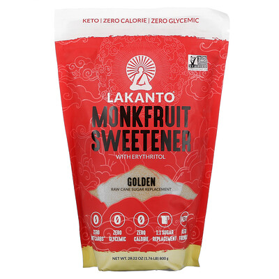 Lakanto Monkfruit Sweetener with Erythritol, Golden, 28.22 oz (800 g)