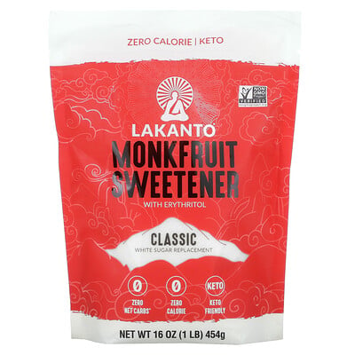 Lakanto подсластитель из архата с эритритолом, классический, 454г (16унций)