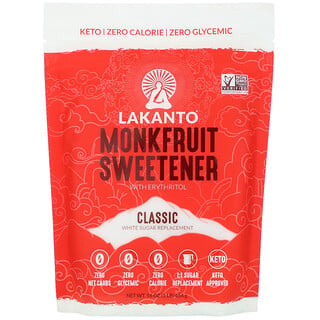 Lakanto, Monkfruit Sweetener with Erythritol, Mönchsfrucht-Süßstoff mit Erythrit, Classic, 454 g (16 oz.)