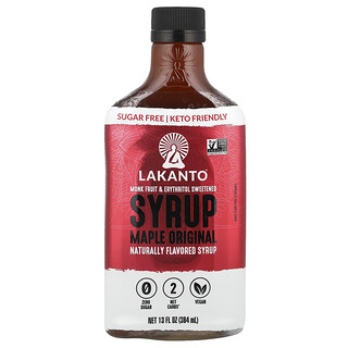 Lakanto, Javorový sirup, Monk Fruit & Erythritol slazený, 13 fl oz (384 ml)