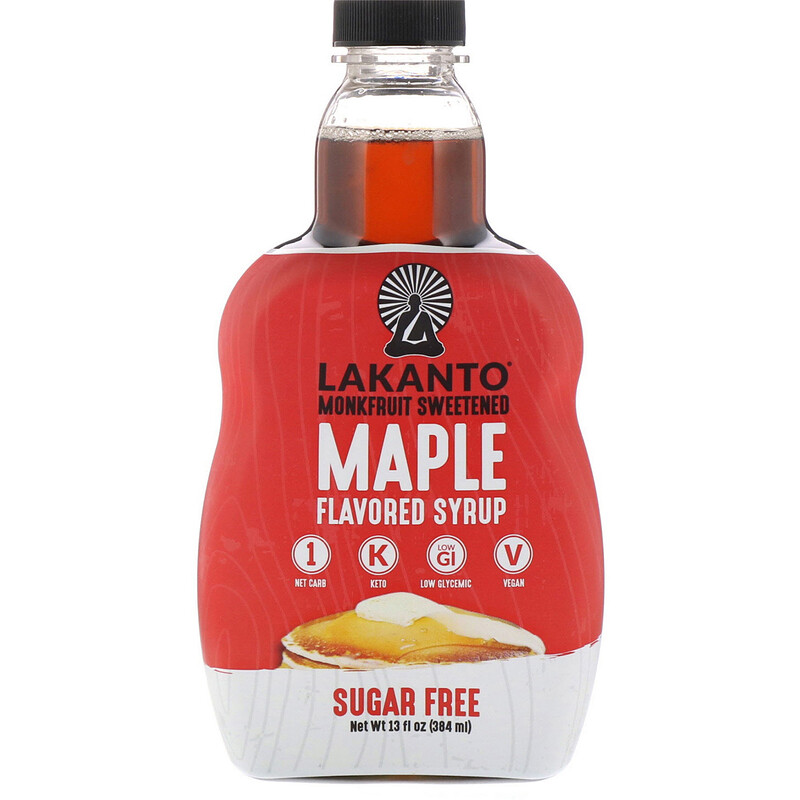 Lakanto, Monkfruit Sweetened Maple Flavored Syrup, 13 fl oz (384 ml