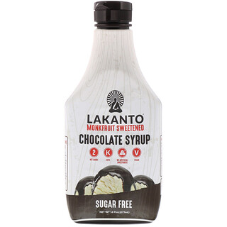 Lakanto, Monkfruit Sweetened Chocolate Syrup, 16 fl oz (473 ml)