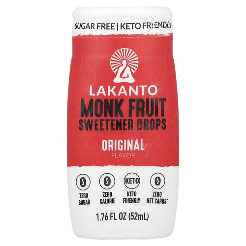 Lakanto, Monkfruit Sweetener Drops, Mönchsfrucht-Süßstofftropfen, Original, 52 ml (1,76 fl. oz.)