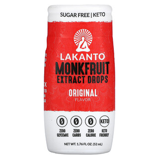 Lakanto, قطرات مستخلص فاكهة الراهب، نكهة عضوية، 1.76 أونصة سائلة (52 مل)