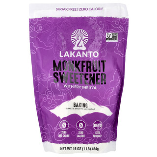Lakanto, エリトリトール配合羅漢果甘味料、お菓子作り、454g（16オンス）