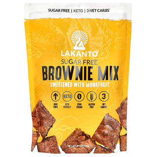 Lakanto, Mix de Brownie, Adoçado com Monkfruit, Sem Açúcar, 275 g (9,7 oz)