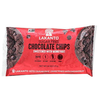 Lakanto, Τσιπς σοκολάτας, χωρίς ζάχαρη, 8 oz (227 g)