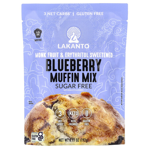 Lakanto, Blaubeer-Muffin-Mix, zuckerfrei, 192 g