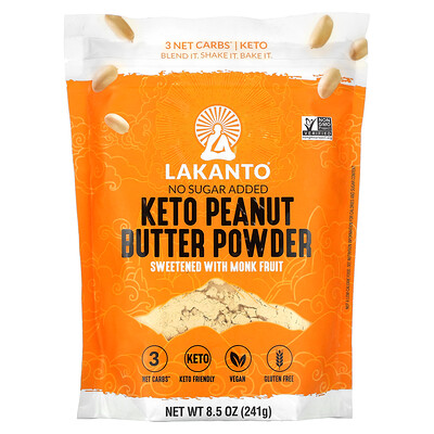 

Lakanto, Keto Peanut Butter Powder, 8.5 oz (241 g)