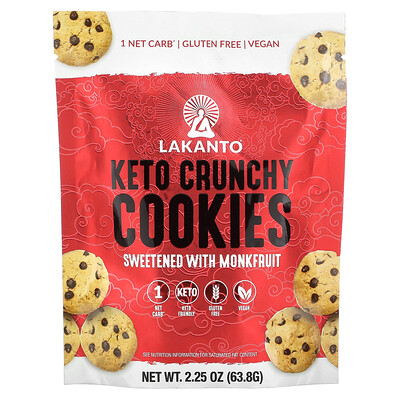 

Lakanto Keto Crunchy Cookies 2.25 oz (63.8 g)