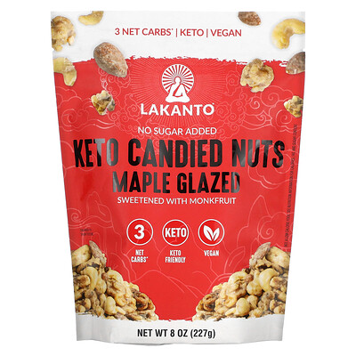 

Lakanto Keto Candied Nuts, Maple Glazed, 8 oz (227 g)