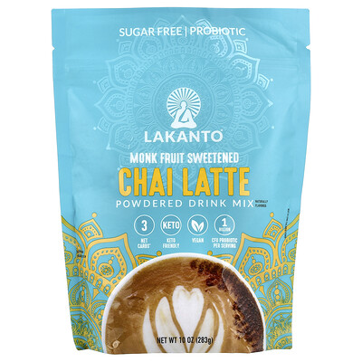 Product Image for Lakanto, Chai Latte, Powdered Drink Mix, 10 oz (283 g)