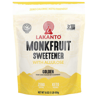 Lakanto, Endulzante de fruto del monje con alulosa, Dorado, 454 g (16 oz)