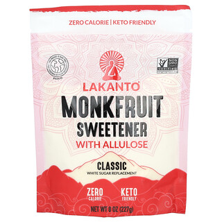 Lakanto, Îndulcitor de fructul-călugărului cu aluloză, clasic, 8 oz (227 g)