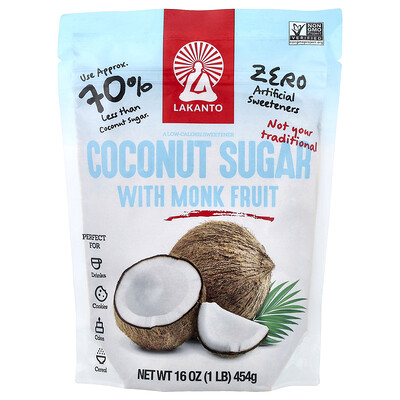 Lakanto, Azúcar de coco con fruto del monje, 454 g (16 oz)