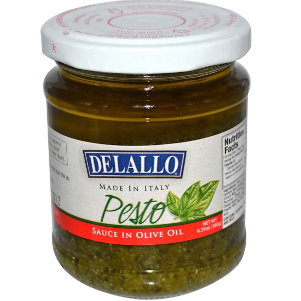 DeLallo, Pesto Sauce in Olive Oil, 6.35 oz (180 g) (Discontinued Item) 
