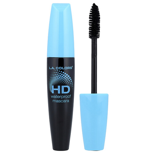 L.A. Colors, HD Waterproof Mascara, wasserfester HD-Mascara, CFMS314 Very Black, wasserfester Mascara, 13 ml (0,43 fl. oz.)