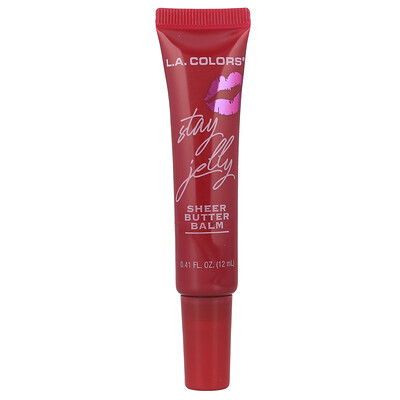 L.A. Colors, Stay Jelly, Bálsamo de mantequilla translúcida, CLG463 Amor secreto, 12 ml (0,41 oz. líq.)