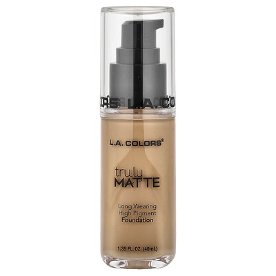 L.A. Colors, Base mate Truly, CLM358 Miel cálida, 40 ml (1,35 oz. líq.)