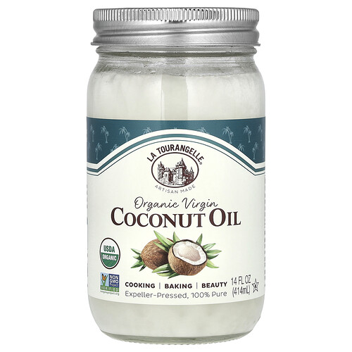 La Tourangelle, Organic Virgin Coconut Oil, natives Bio-Kokosnussöl, 414 ml (14 fl. oz.)