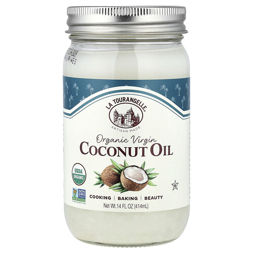 La Tourangelle, Organic Virgin Coconut Oil, natives Bio-Kokosnussöl, 414 ml (14 fl. oz.)
