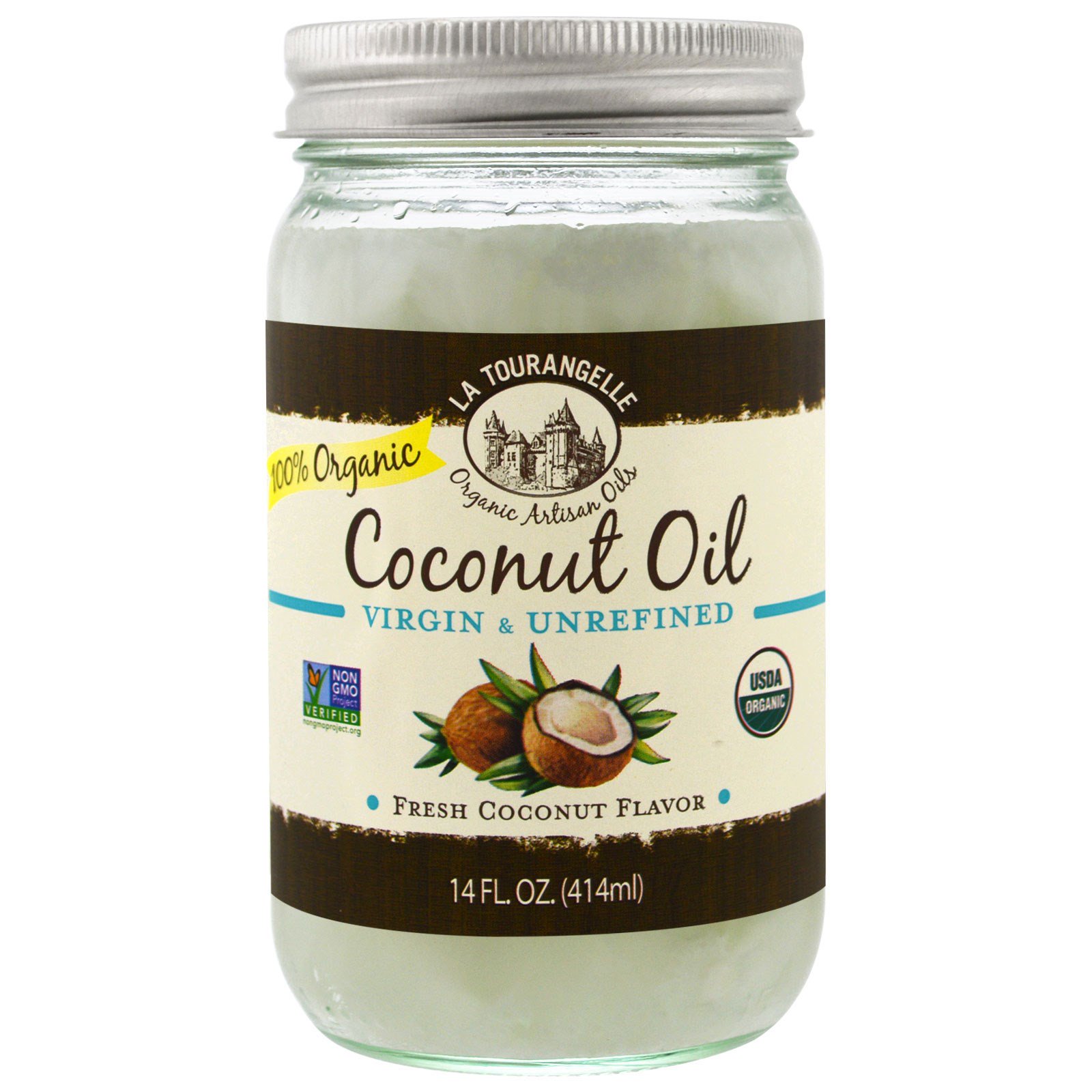 La Tourangelle, Virgin & Unrefined, Organic Coconut Oil, 14 fl oz (414 ...