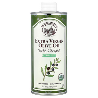 La Tourangelle, Ulei de măsline extravirgin organic, intens și strălucitor, 750 ml (25,4 fl oz);