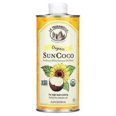 

La Tourangelle, Organic SunCoco, Sunflower Oil & Coconut Oil Blend, 25.4 fl oz (750 ml)