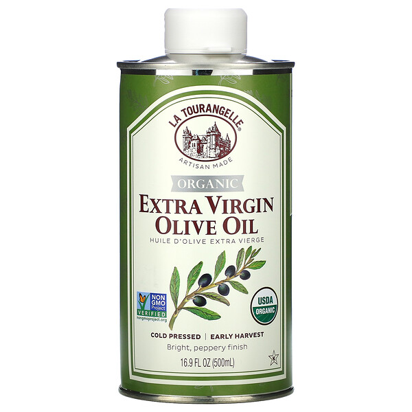 La Tourangelle, Organic Extra Virgin Olive Oil, natives Bio-Olivenöl extra, 500 ml (16,9 fl. oz.)