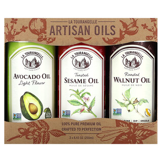 La Tourangelle, LAT Favorites Trio Artisan Yağları, 3 Adet, Her Biri 8,45 oz (250 ml)