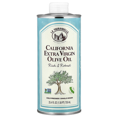 La Tourangelle, Aceite de oliva extra virgen de California, Aceite intenso y robusto, 750 ml (25,4 oz. líq.)