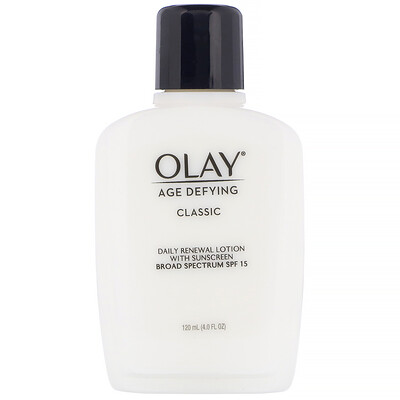 

Olay Age Defying, Classic, дневной восстанавливающий лосьон с солнцезащитными фильтрами SPF 15, 120 мл (4 жидк. унции)