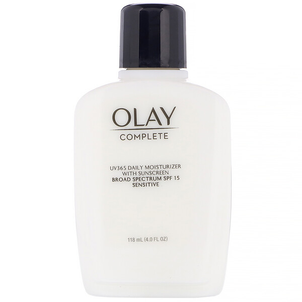 Olay‏, Complete, קרם לחות יומי UV365, ‏SPF 15, לעור רגיש, 118 מ"ל (4.0 אונקיות נוזל)