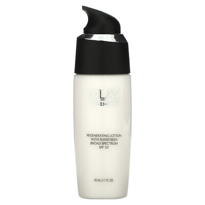 

Olay, Regenerist, Regenerating Lotion with Sunscreen, SPF 50, 1.7 fl oz (50 ml)