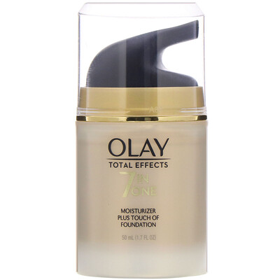 Olay Total Effects, 7в1, увлажняющее средство+легкая основа под макияж, без отдушек, 50мл (1,7жидк.унций)