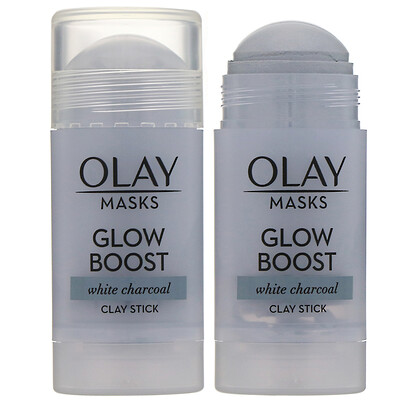 Olay Masks, Glow Boost, глиняная маска-стик с белым углем, 48 г (1,7 унции)