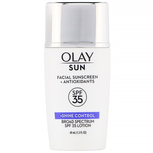 Отзывы о Olay, Sun, Facial Sunscreen + Shine Control, SPF 35, 1.3 fl oz (40 ml)